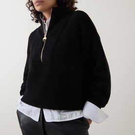 Rae Half-Zip Textured Sweater