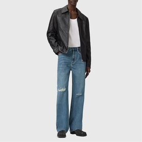 Lenny Distressed Wide Leg Jeans