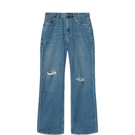 Lenny Distressed Wide Leg Jeans