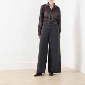 Marie Studs Wide Leg Jeans