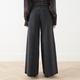 Marie Studs Wide Leg Jeans