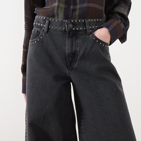 Marie Studs Wide Leg Jeans