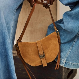 YouYou Suede Small Saddle Bag