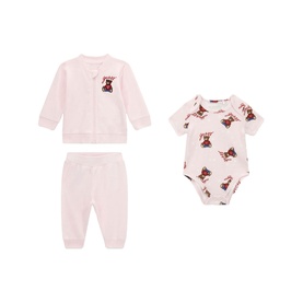 Bear Logo Sweatshirt, Bottoms & Bodysuit Three-Piece Set