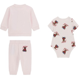 Bear Logo Sweatshirt, Bottoms & Bodysuit Three-Piece Set