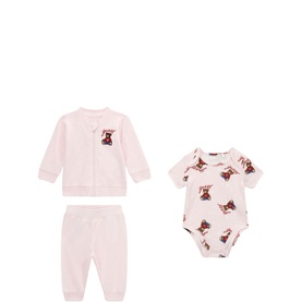 Bear Logo Sweatshirt, Bottoms & Bodysuit Three-Piece Set