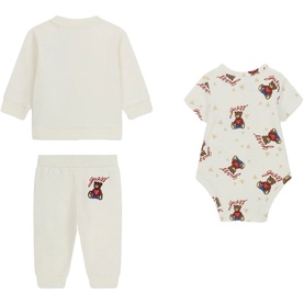 Bear Logo Sweatshirt, Bottoms & Bodysuit Three-Piece Set