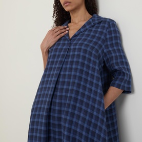 Check Pocket Shirt Dress