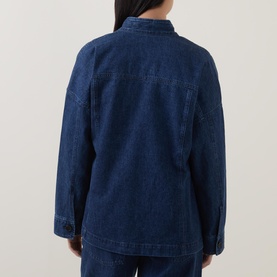 Tie-Front Denim Kimono Jacket