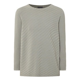 Diagonal Ribbed Sweater