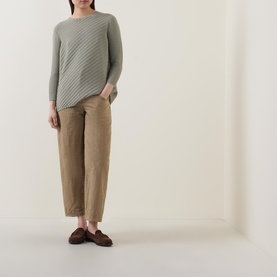 Diagonal Ribbed Sweater