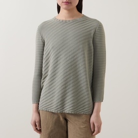 Diagonal Ribbed Sweater