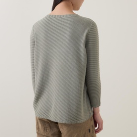 Diagonal Ribbed Sweater