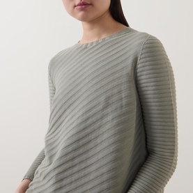 Diagonal Ribbed Sweater