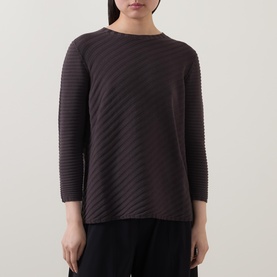 Diagonal Ribbed Sweater