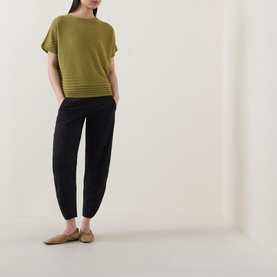 Diagonal Ribbed Sweater