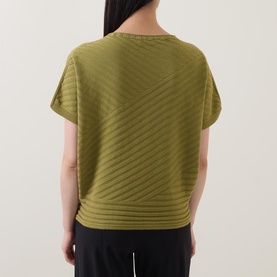 Diagonal Ribbed Sweater