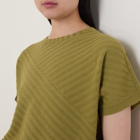 Diagonal Ribbed Sweater