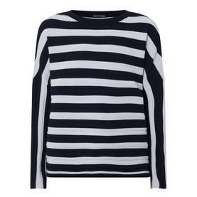 Striped Rib Knit Sweater