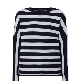 Striped Rib Knit Sweater