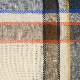 Check Fringed Scarf