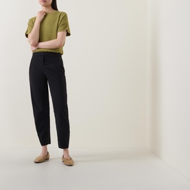 Cropped Slim Tapered Trousers