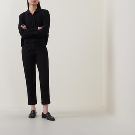 Cropped Straight Leg Trousers
