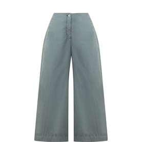 Cropped Wide Leg Trousers