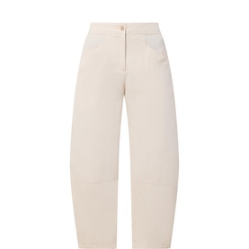Cropped Barrel Leg Jeans