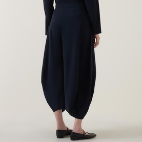 Cropped Wide Tapered Trousers