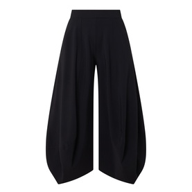 Cropped Wide Tapered Trousers