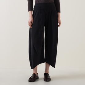 Cropped Wide Tapered Trousers