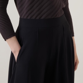Cropped Wide Tapered Trousers