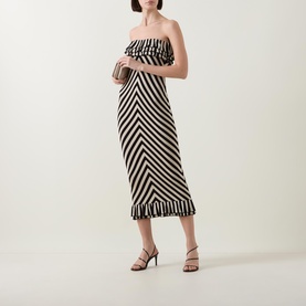 Miles Chevron Off-The-Shoulder Dress