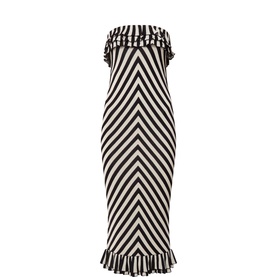 Miles Chevron Off-The-Shoulder Dress