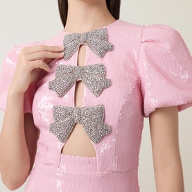Lydia Sequin Bow Dress