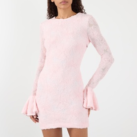 Mesh Frill Mini Dress