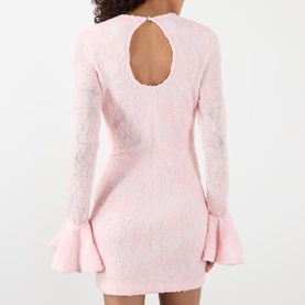 Mesh Frill Mini Dress