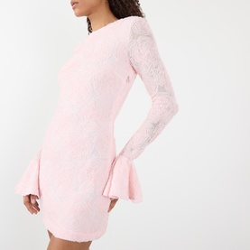 Mesh Frill Mini Dress