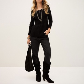Bonnie Ribbed Peplum Sweater