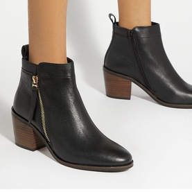 Paicing Wide-Fit Heeled Ankle Boots