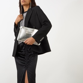 Logo Zipped Clutch