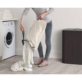 Tota Twin Luxe Easy-Empty Bamboo Laundry Basket 90L