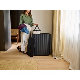 Tota Twin Luxe Easy-Empty Bamboo Laundry Basket 90L