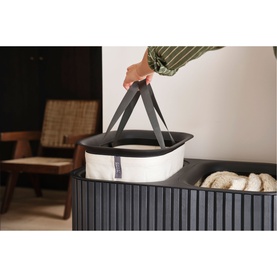Tota Twin Luxe Easy-Empty Bamboo Laundry Basket 90L