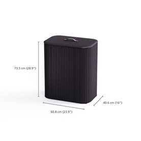 Tota Twin Luxe Easy-Empty Bamboo Laundry Basket 90L