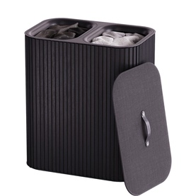 Tota Twin Luxe Easy-Empty Bamboo Laundry Basket 90L