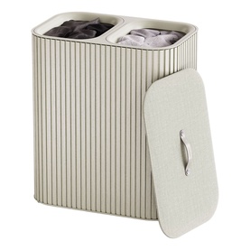 Tota Twin Luxe Easy-Empty Bamboo Laundry Basket 90L