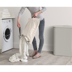 Tota Twin Luxe Easy-Empty Bamboo Laundry Basket 90L