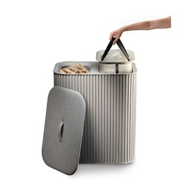 Tota Twin Luxe Easy-Empty Bamboo Laundry Basket 90L